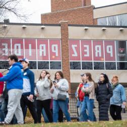 Tour of campus during Presidents Preview Day